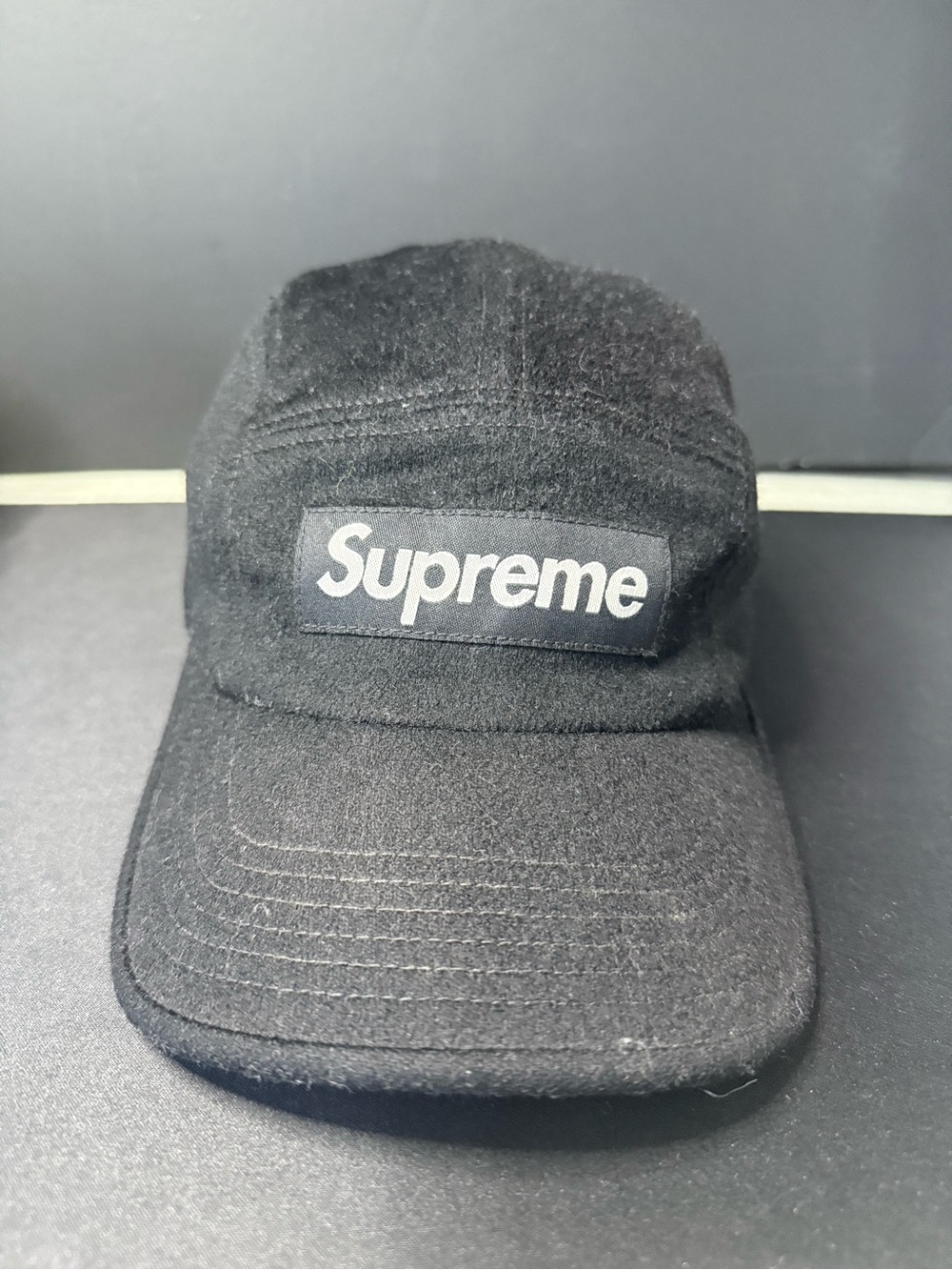 Supreme Wool Camp Cap Black FW20